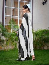 Women's Viscose Solid Flared Kurta Pant With Dupatta-ME101-surbhizmlblkwhite